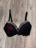 Hellbound Cross single strip spiked (with cross) push up bra
