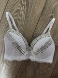 White Y2K (with cross) Spiked push up bra