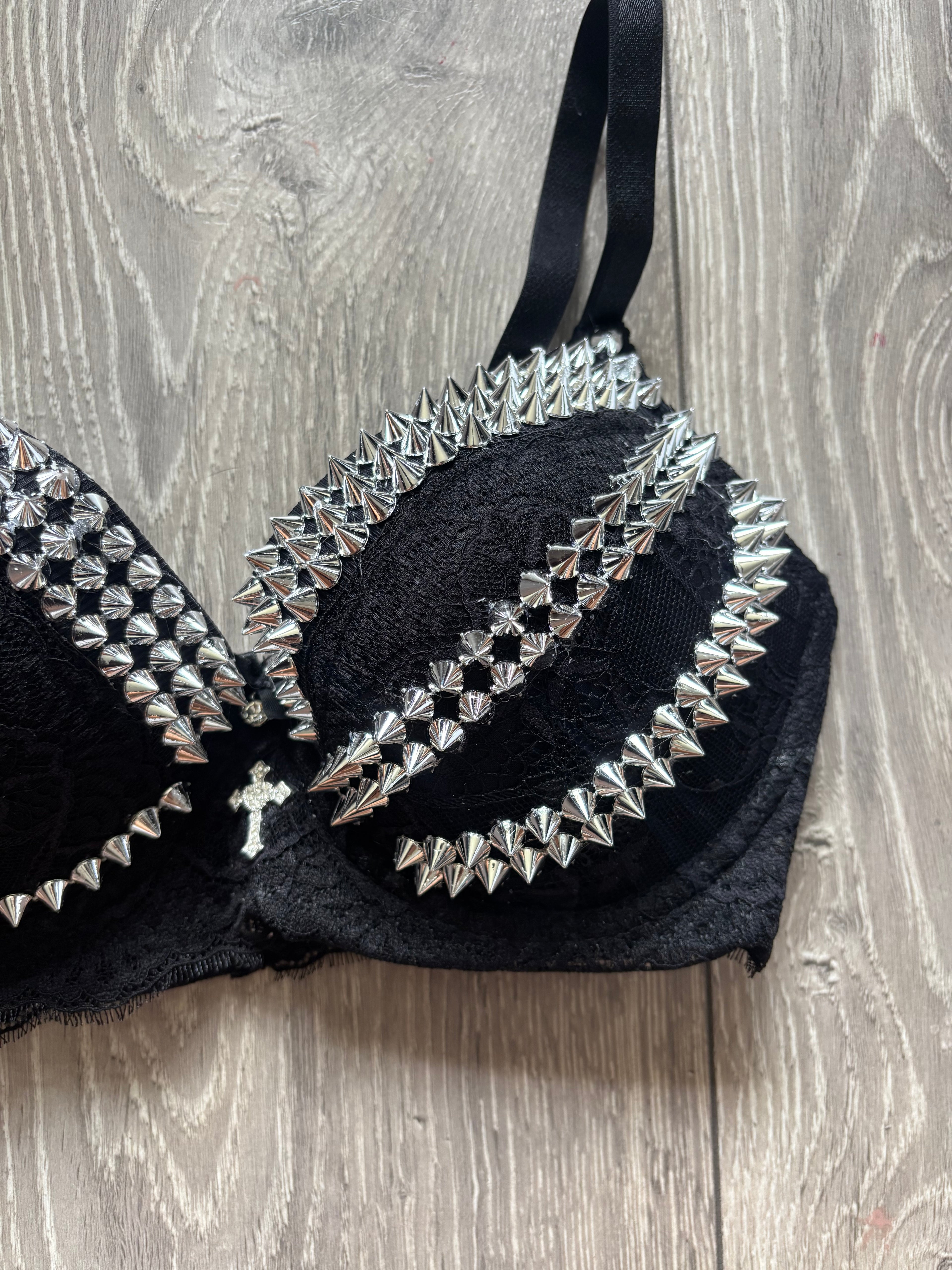 The Black Swan (with cross) Spiked push up bra
