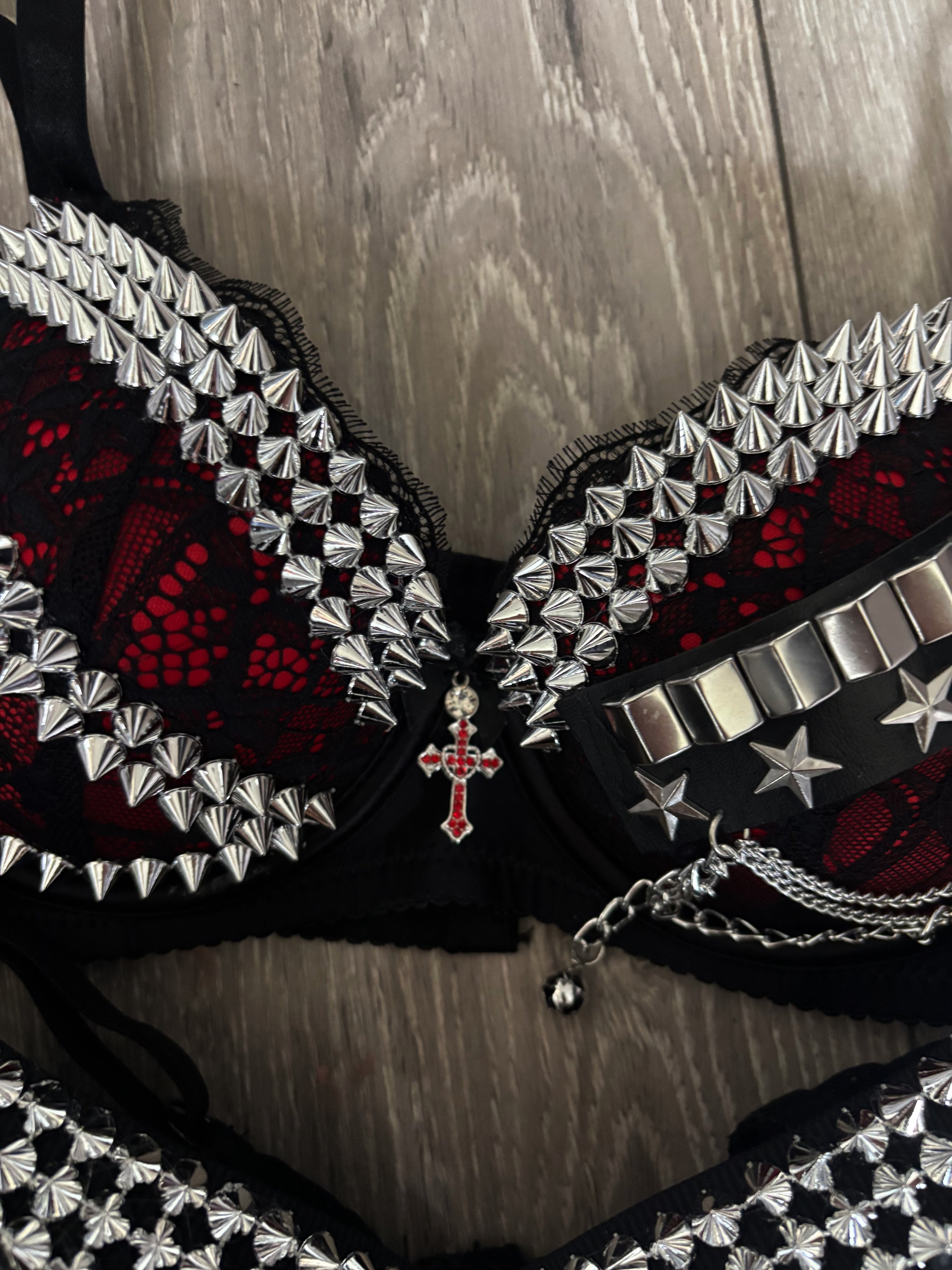 Blood Moon Relic (with cross) Spiked push up bra