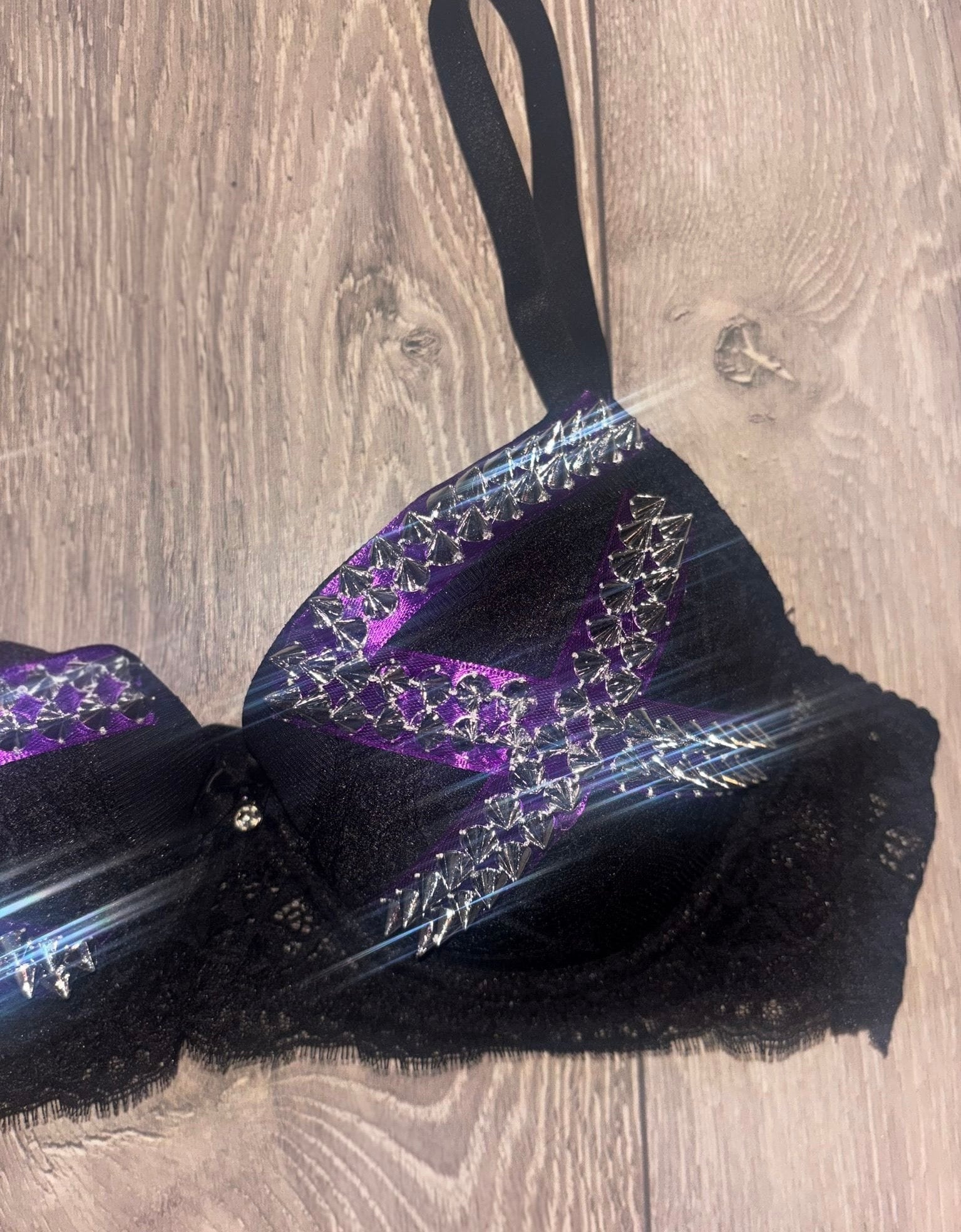 Violet Venom Spiked (no cross) push up bra