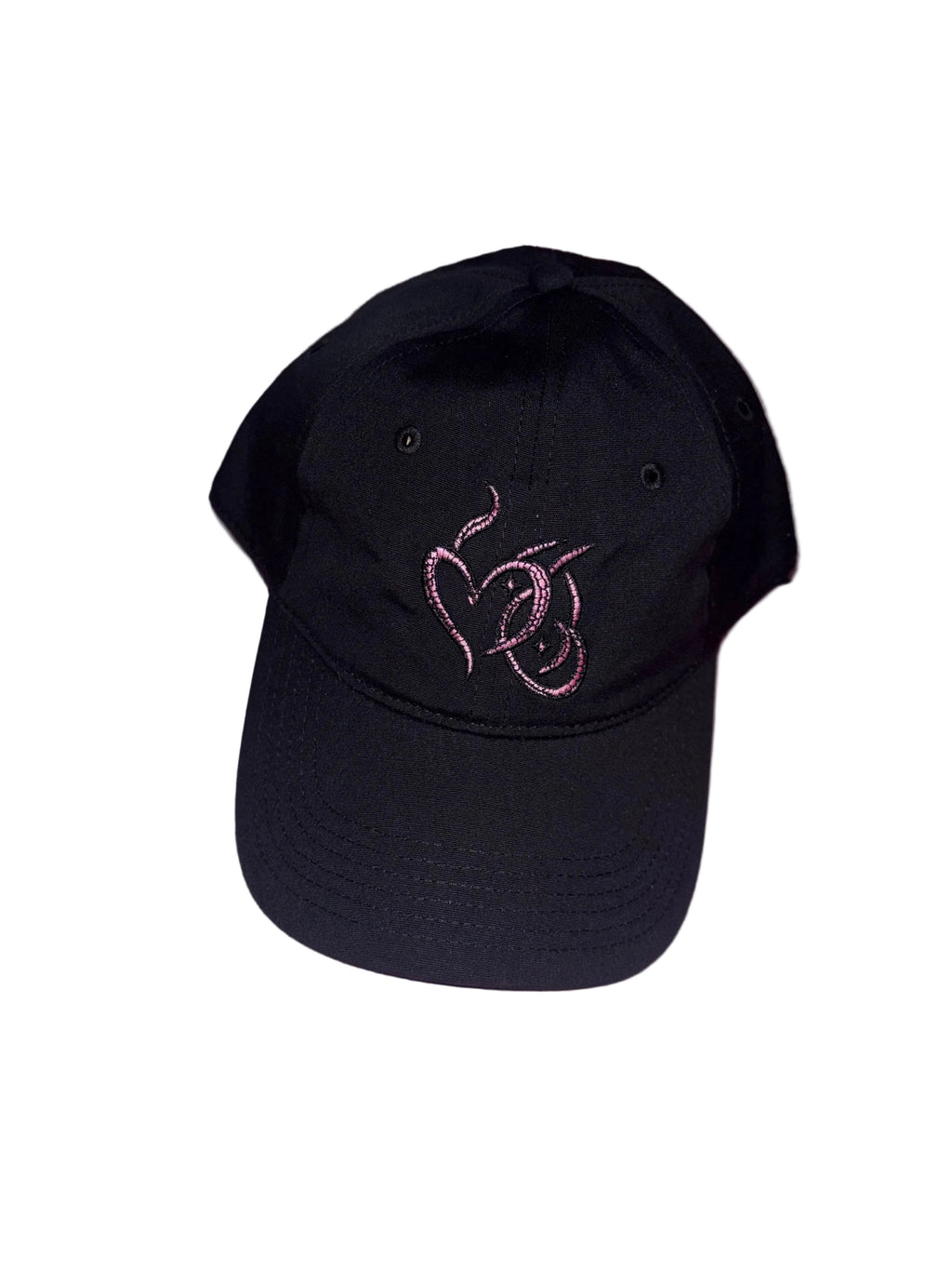 Heart Pink Signature Adjustable Cap (with black and pink stitching)