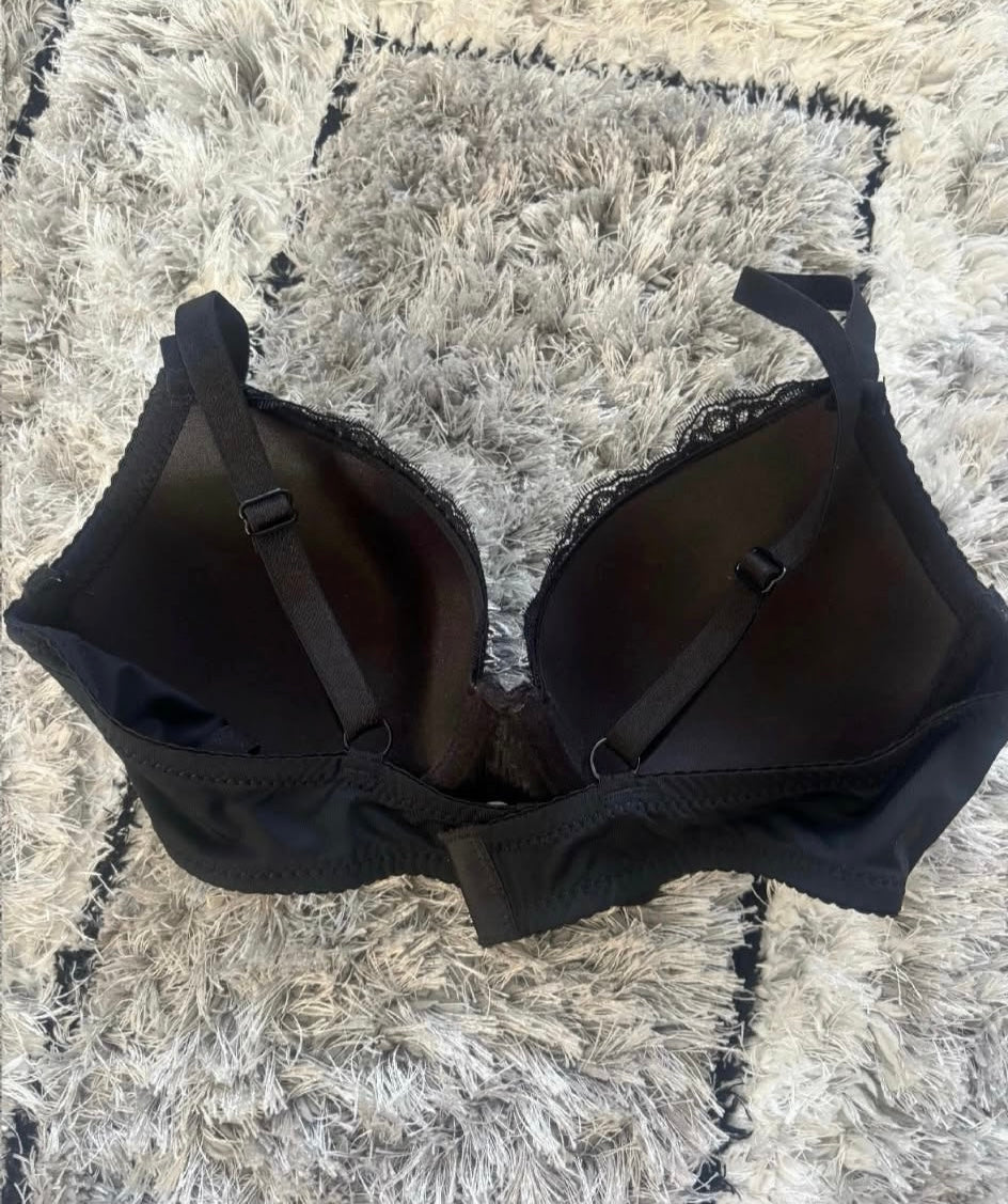 The Dark Blue Y2K Crossover  (with cross) (no stars) Spiked push up bra