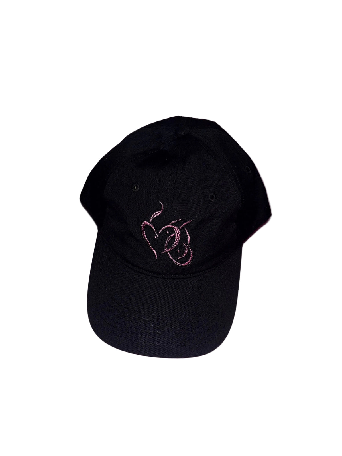 Heart Pink Signature Adjustable Cap (with black and pink stitching)