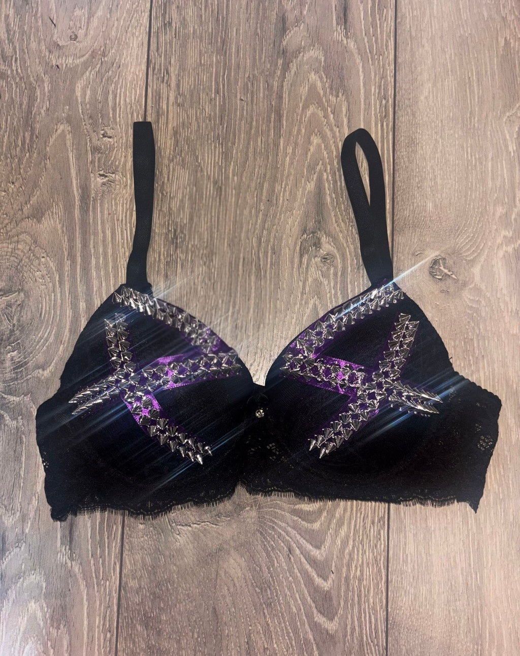 Violet Venom Spiked (no cross) push up bra