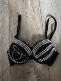 The Black Swan (More Sizes) (without cross) Spiked push up bra