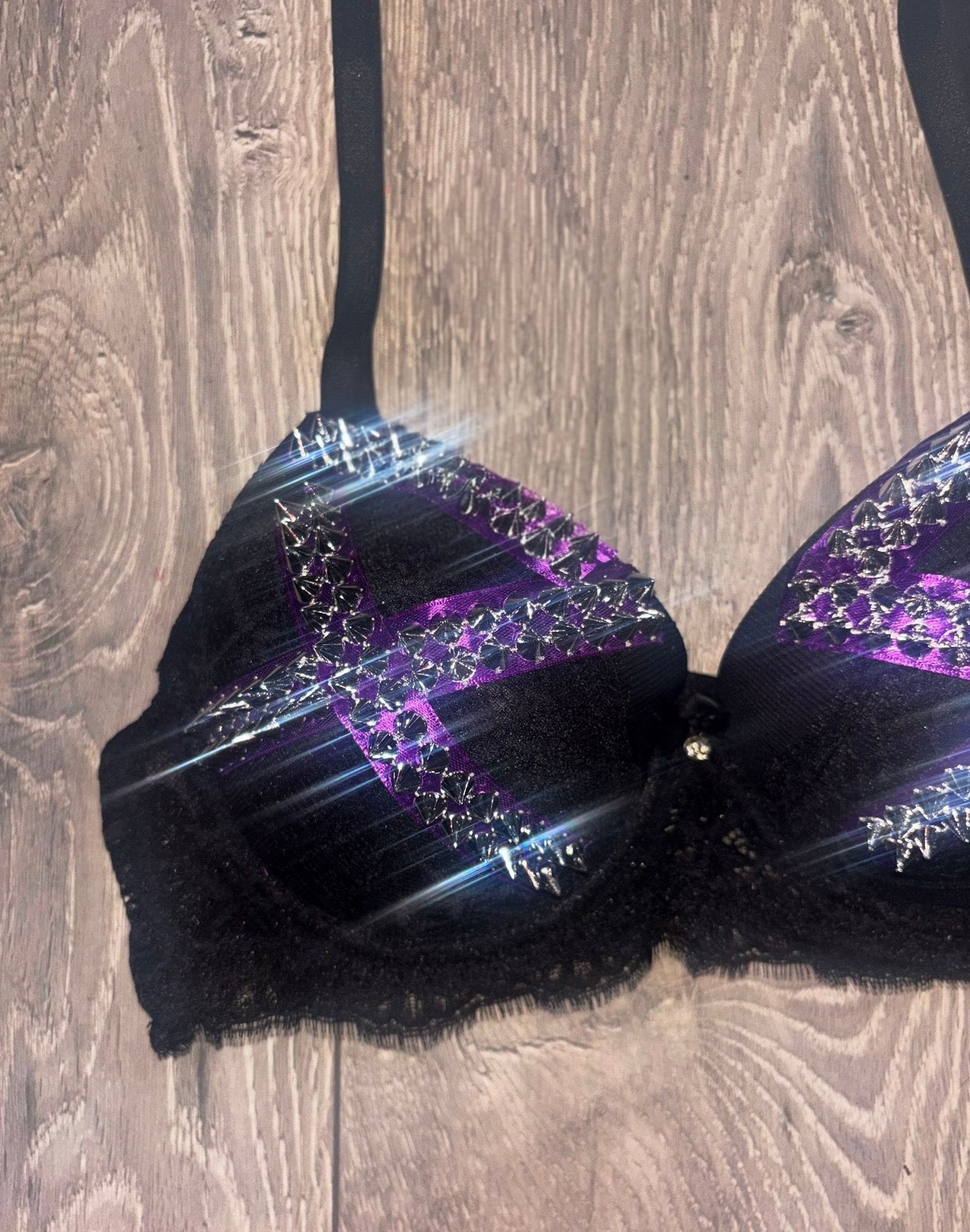 Violet Venom Spiked (no cross) push up bra