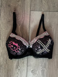 Pink Skull Crush Spiked (no mini skulls) (no cross) push up bra