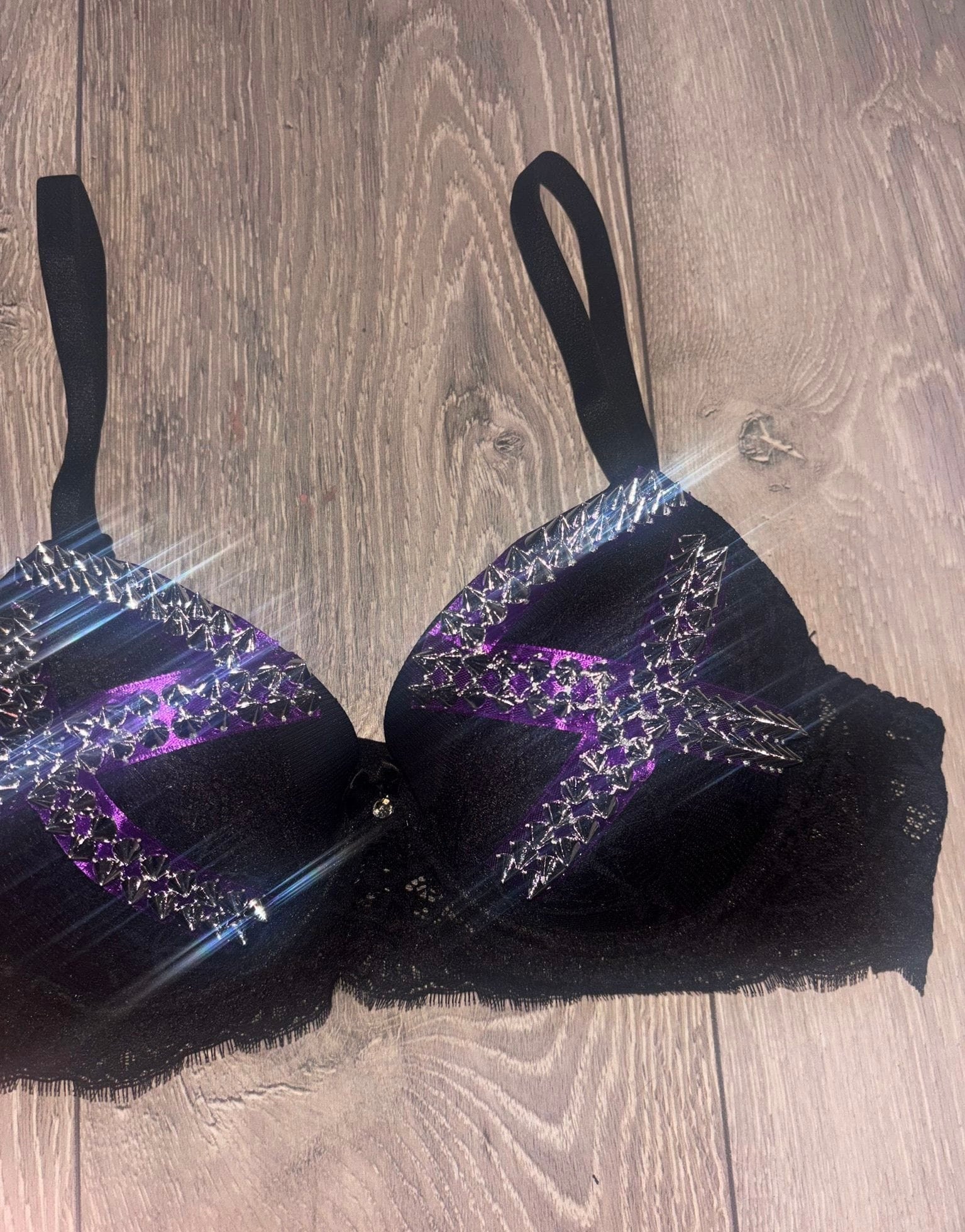 Violet Venom Spiked (no cross) push up bra