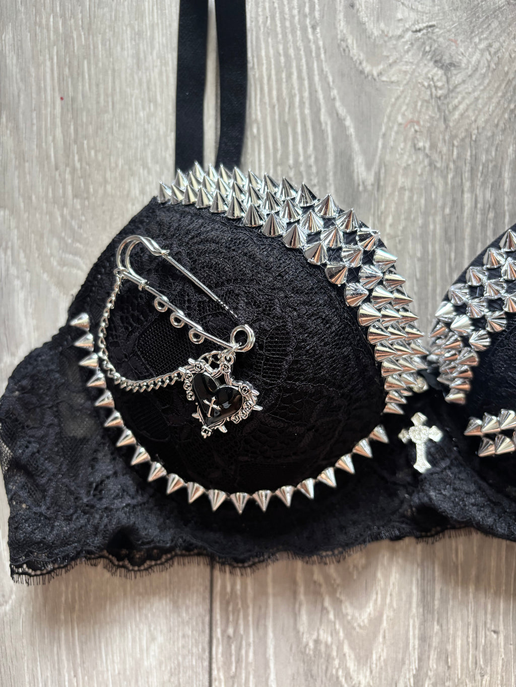 The Black Swan (with cross) Spiked push up bra