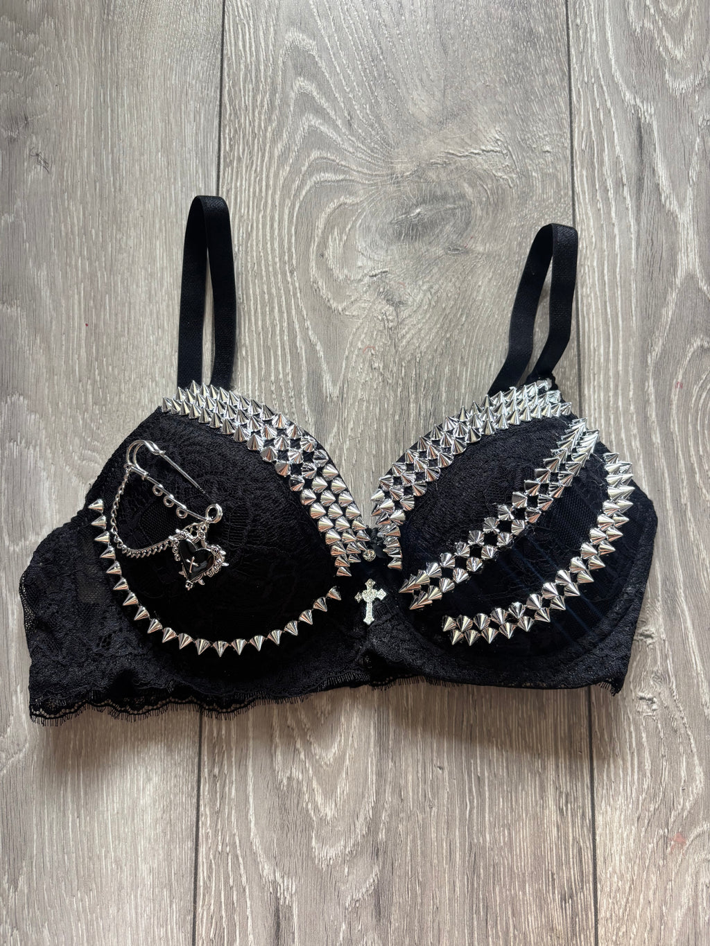 The Black Swan (with cross) Spiked push up bra