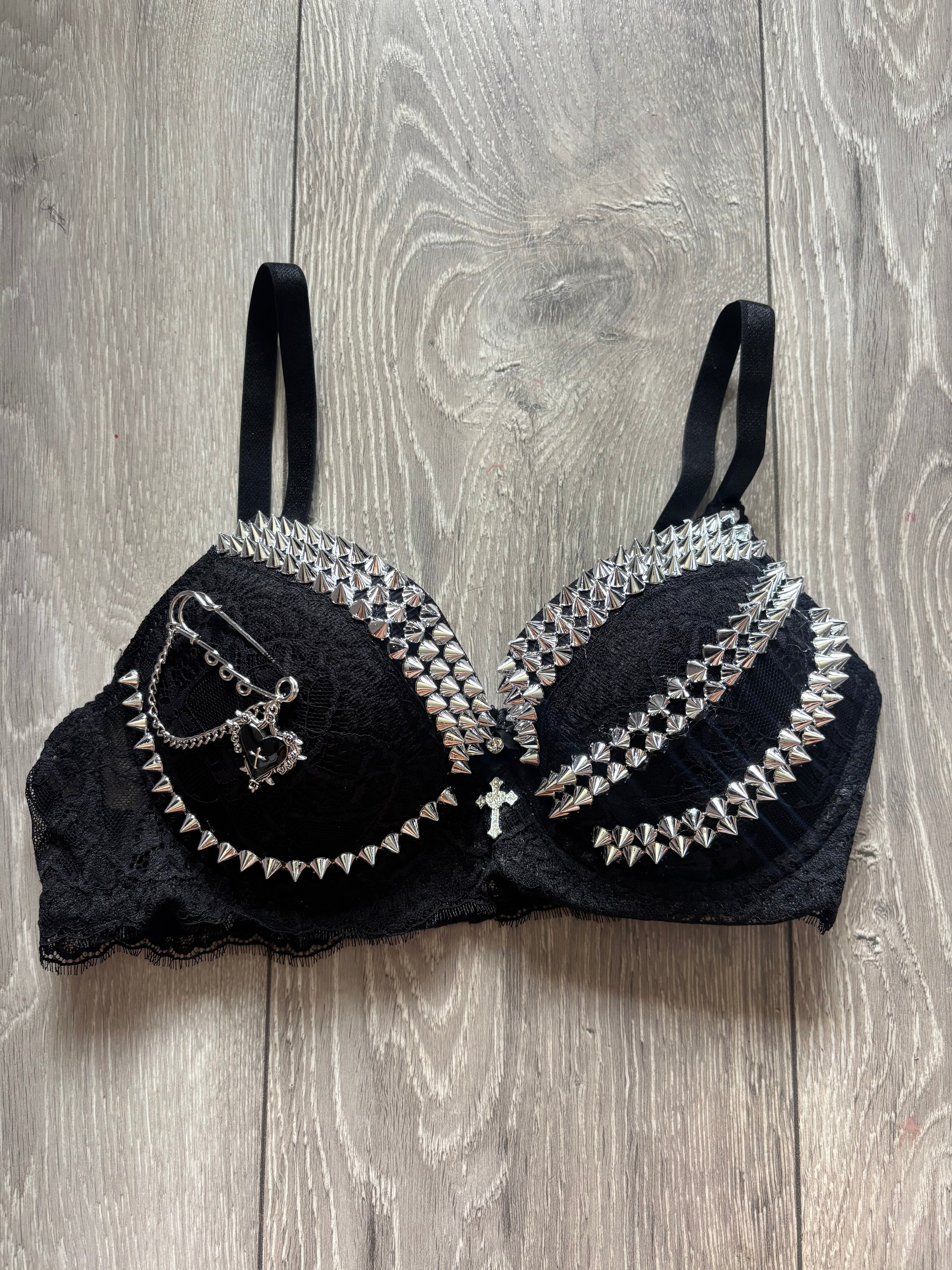The Black Swan (with cross) Spiked push up bra