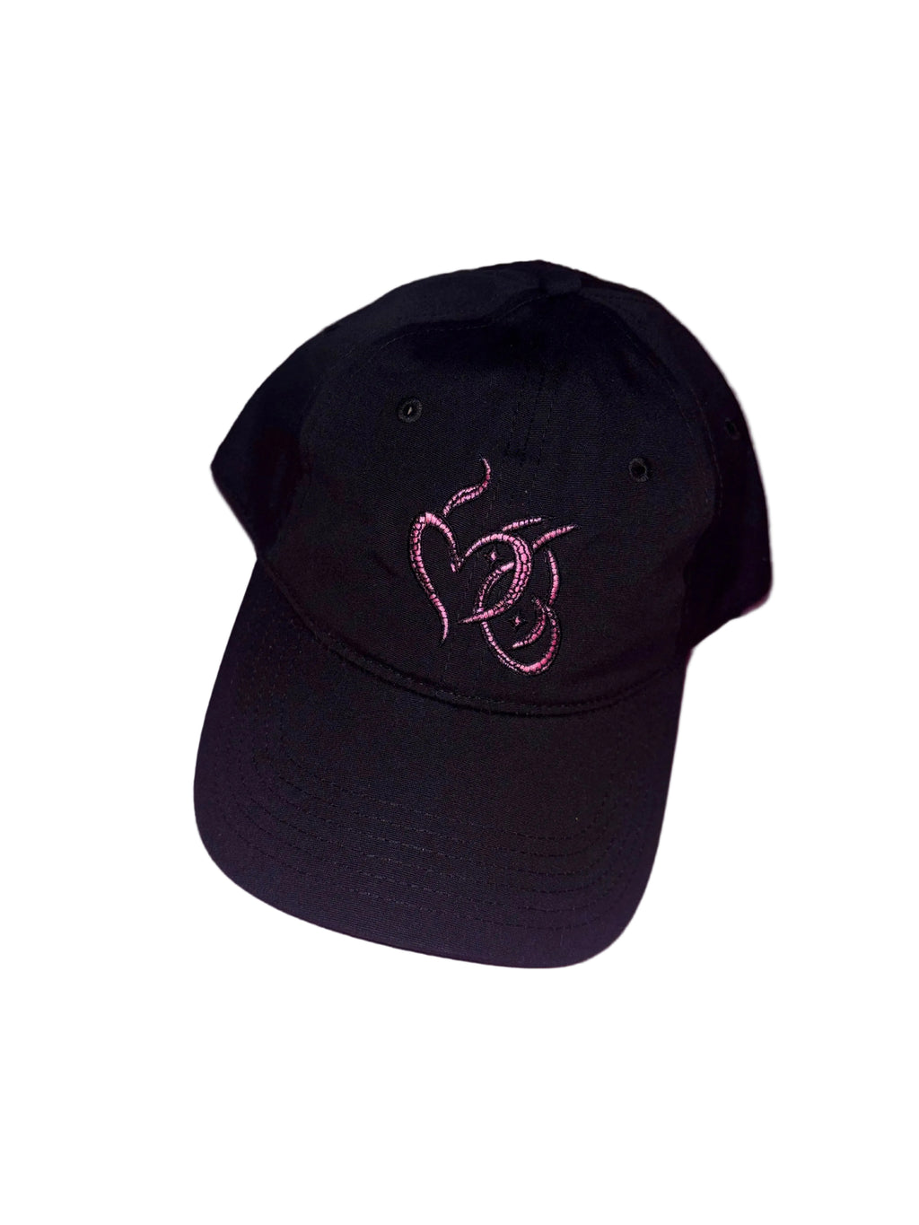 Heart Pink Signature Adjustable Cap (with black and pink stitching)
