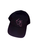 Heart Pink Signature Adjustable Cap (with black and pink stitching)