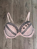The Light Pink Crossover Spiked (more sizes) (no cross) Push Up Bra