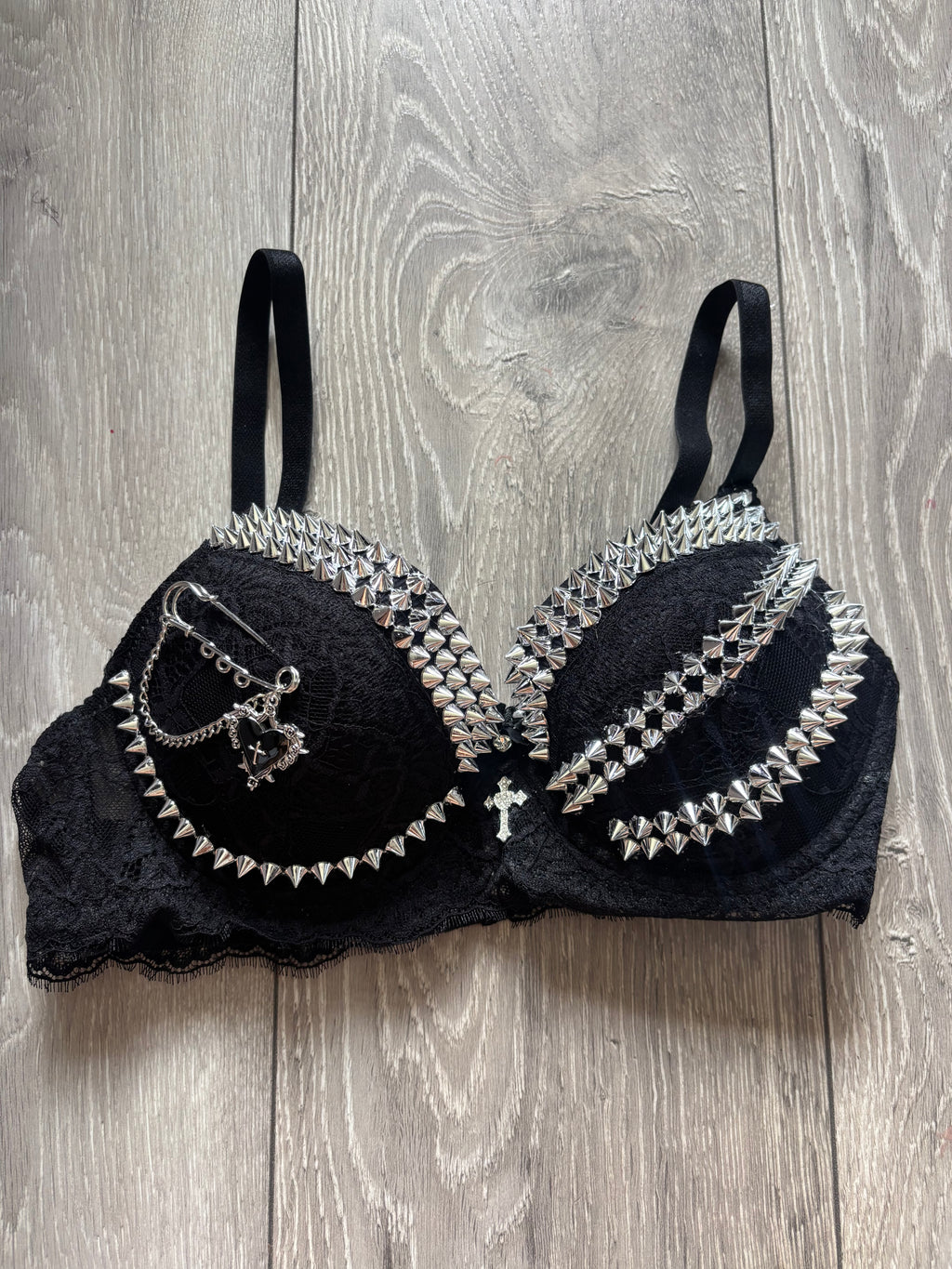 The Black Swan (with cross) Spiked push up bra