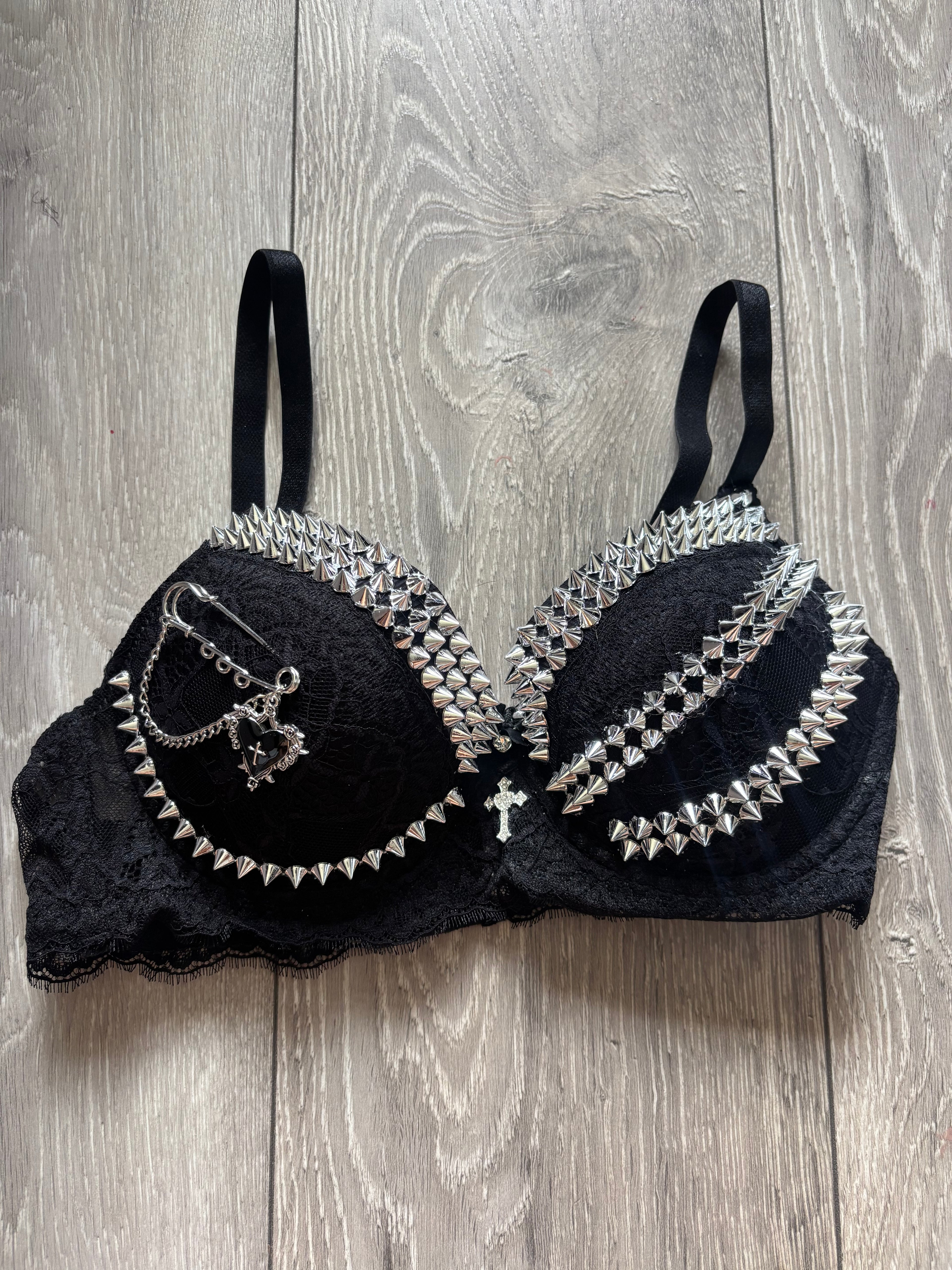 The Black Swan (with cross) Spiked push up bra