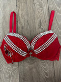 The Devil rosé spiked push up bra
