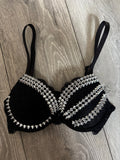 Black Viper Spiked (More sizes) (without cross) push up bra