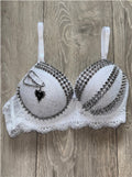 The White Swan (without cross) Spiked push up bra