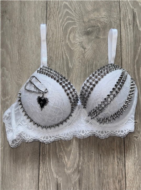 The White Swan (without cross) Spiked push up bra