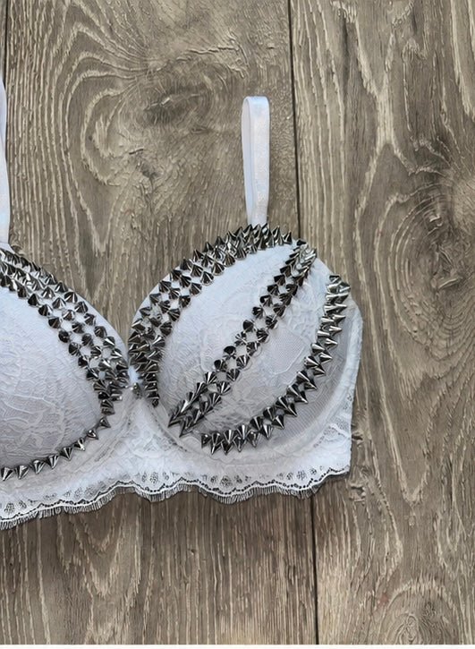 The White Swan (without cross) Spiked push up bra