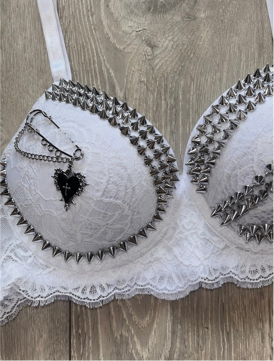 The White Swan (without cross) Spiked push up bra