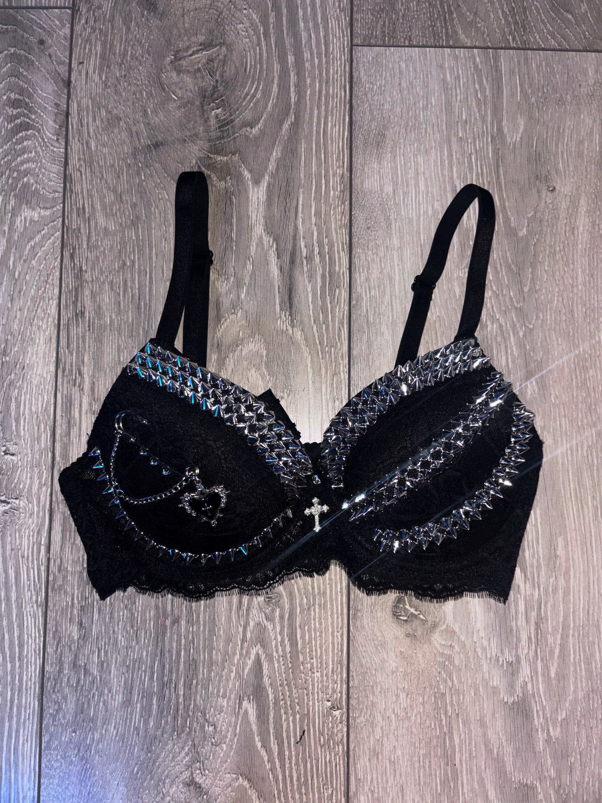 The Black Swan (with cross) Spiked push up bra