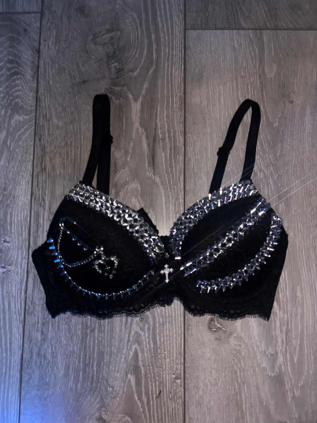 The Black Swan (with cross) Spiked push up bra