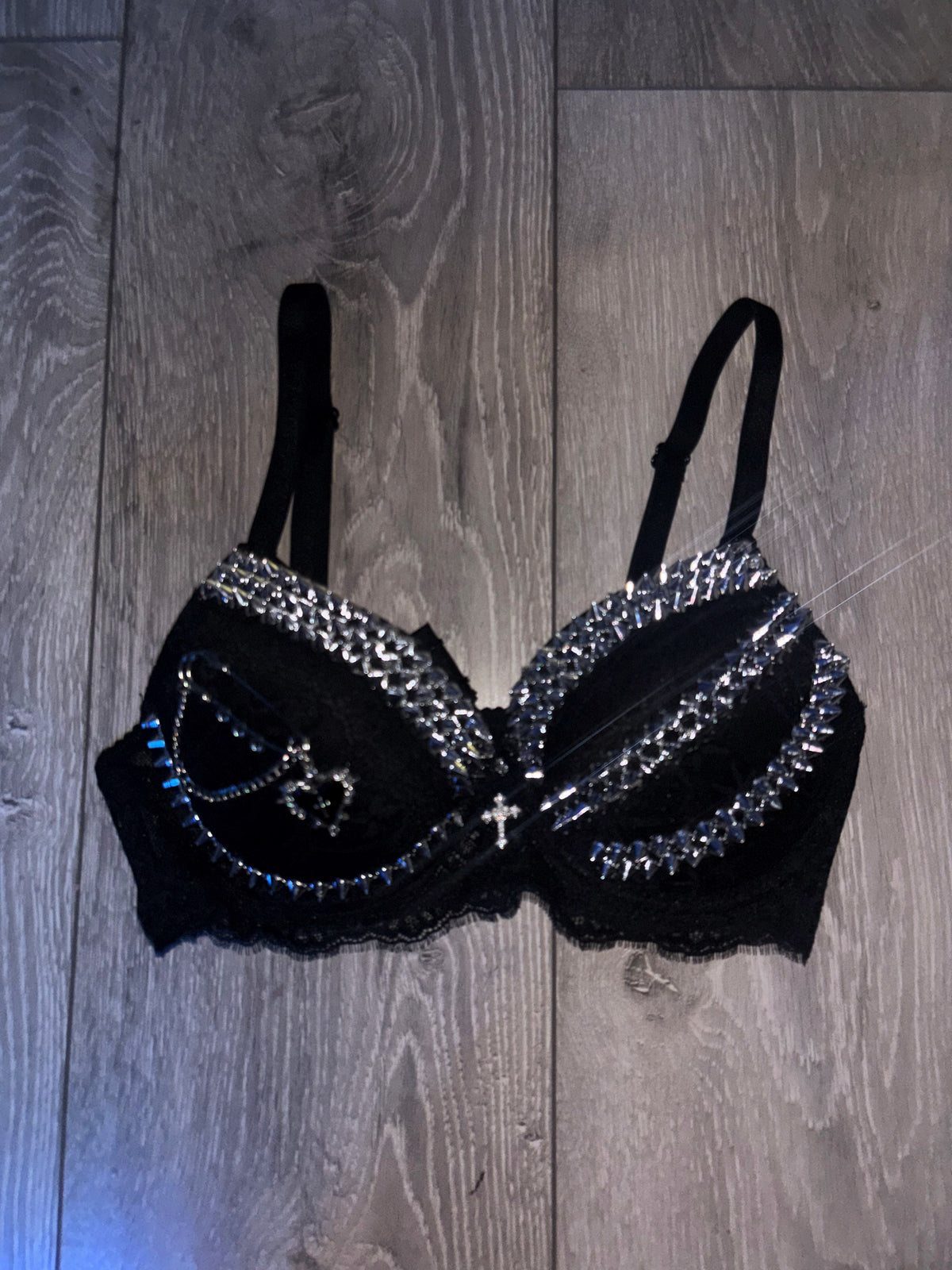 The Black Swan (with cross) Spiked push up bra