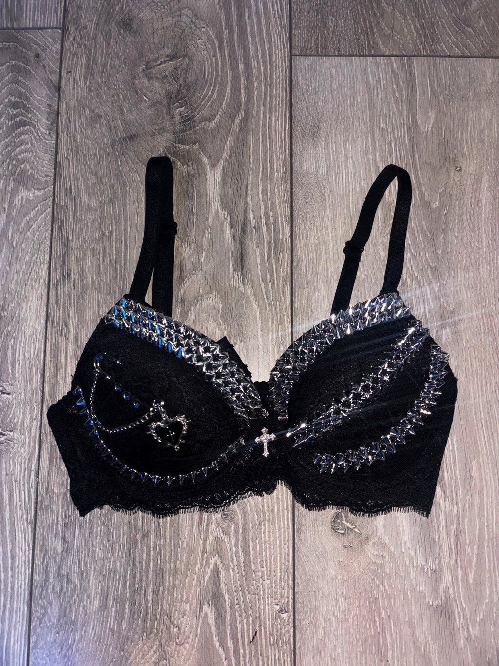The Black Swan (with cross) Spiked push up bra